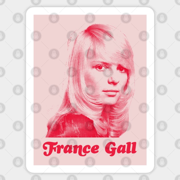 France Gall ---- Retro Fan Design Sticker by unknown_pleasures